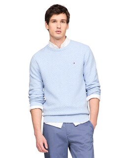 Foto 1 | Foto 1 | Jersey Tommy Hilfiger De Algodón Con Cuello Redondo Estructurado 9gg Para Hombre - Venta Internacional.