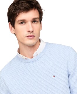 Foto 2 | Foto 2 | Jersey Tommy Hilfiger De Algodón Con Cuello Redondo Estructurado 9gg Para Hombre - Venta Internacional.