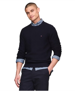 Foto 1 | Foto 1 | Jersey Tommy Hilfiger Con Cuello Redondo Estructurado 9gg Para Hombre - Venta Internacional.