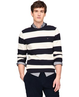 Foto 1 | Foto 1 | Jersey Tommy Hilfiger De Algodón Con Cuello Redondo Estructurado 9gg Para Hombre - Venta Internacional.