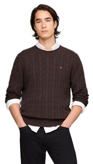 Foto 1 | Foto 1 | Suéter Tommy Hilfiger Cable Knit Marrón para Hombre - Venta Internacional