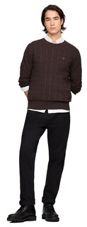 Foto 2 | Foto 2 | Suéter Tommy Hilfiger Cable Knit Marrón para Hombre - Venta Internacional
