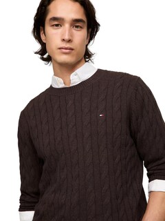 Foto 3 | Foto 3 | Suéter Tommy Hilfiger Cable Knit Marrón para Hombre - Venta Internacional