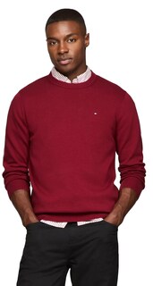Foto 1 | Foto 1 | Jersey Tommy Hilfiger Liso Cuello Redondo Rojo para Hombre - Venta Internacional