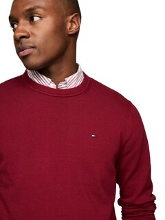 Foto 3 | Foto 3 | Jersey Tommy Hilfiger Liso Cuello Redondo Rojo para Hombre - Venta Internacional