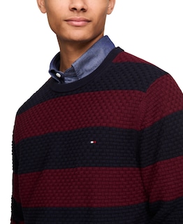 Foto 2 | Foto 2 | Jersey Tommy Hilfiger De Algodón Con Cuello Redondo Estructurado 9gg Para Hombre - Venta Internacional.