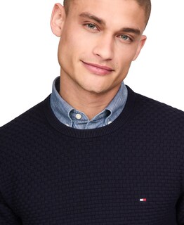 Foto 2 | Foto 2 | Jersey Tommy Hilfiger De Algodón Con Cuello Redondo Estructurado 9gg Para Hombre - Venta Internacional.