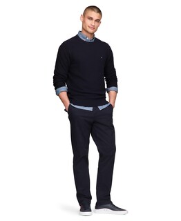 Foto 4 | Foto 4 | Jersey Tommy Hilfiger De Algodón Con Cuello Redondo Estructurado 9gg Para Hombre - Venta Internacional.