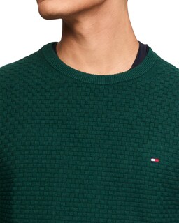 Foto 2 | Foto 2 | Jersey Tommy Hilfiger De Algodón Con Cuello Redondo Estructurado 9gg Para Hombre - Venta Internacional.
