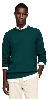 Foto 1 | Foto 1 | Jersey Tommy Hilfiger Verde Liso para Hombre - Venta Internacional
