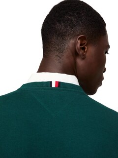 Foto 3 | Foto 3 | Jersey Tommy Hilfiger Verde Liso para Hombre - Venta Internacional