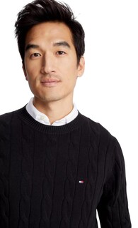 Foto 3 | Foto 3 | Suéter Tommy Hilfiger Cable Knit Negro para Hombre- Venta Internacional