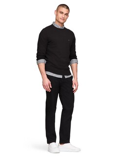 Foto 3 | Foto 3 | Jersey Tommy Hilfiger Para Hombre, Algodón Liso, Cuello Redondo, Negro - Venta Internacional.