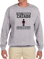 Sudadera Smartprintsink Para Hombre Mantenga Su Distancia. Casado! Color Gris