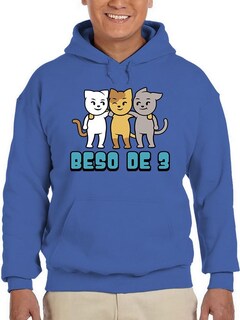 Foto 1 | Foto 1 | Sudadera Smartprintsink Con Capucha Para Hombre Beso De 3 Color Azul