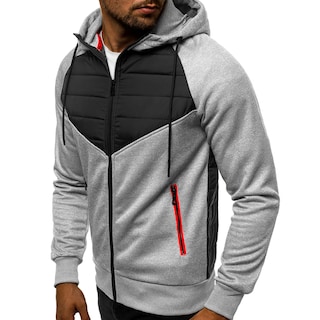 Foto 2 | Foto 2 | Sudadera para Hombre Shendy Vendy con Capucha Gris Jaspeado