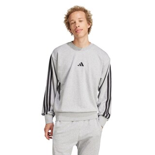 Foto 2 | Foto 2 | Sudadera Essentials 3 Franjas Felpa Francesa Adidas Gris Hombre
