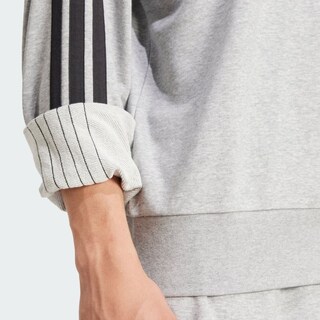 Foto 6 | Foto 6 | Sudadera Essentials 3 Franjas Felpa Francesa Adidas Gris Hombre