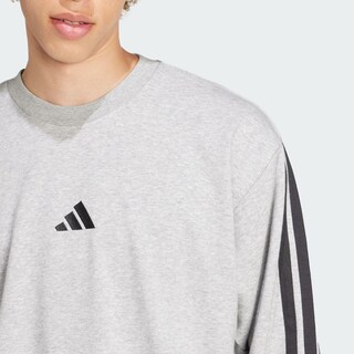 Foto 7 | Foto 7 | Sudadera Essentials 3 Franjas Felpa Francesa Adidas Gris Hombre