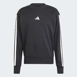 Foto 3 | Foto 3 | Sudadera Essentials 3 Franjas Felpa Francesa Adidas Negro Hombre
