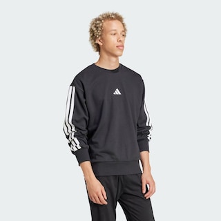 Foto 5 | Foto 5 | Sudadera Essentials 3 Franjas Felpa Francesa Adidas Negro Hombre