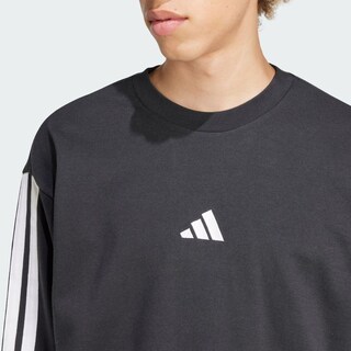 Foto 7 | Foto 7 | Sudadera Essentials 3 Franjas Felpa Francesa Adidas Negro Hombre
