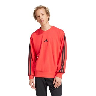 Foto 2 | Foto 2 | Sudadera Essentials 3 Franjas Felpa Francesa Adidas Rojo Hombre