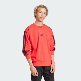 Foto 5 | Foto 5 | Sudadera Essentials 3 Franjas Felpa Francesa Adidas Rojo Hombre