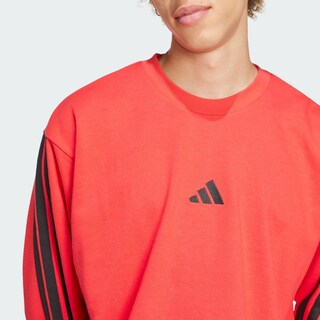 Foto 7 | Foto 7 | Sudadera Essentials 3 Franjas Felpa Francesa Adidas Rojo Hombre