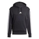 Sudadera con Capucha Essentials 3 Tiras Felpa Francesa Adidas Negro para Hombre