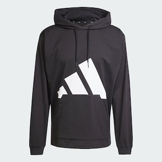 Foto 2 | Foto 2 | Sudadera Con Gorro Essentials Logo Grande Tejido Jersey Adidas Negro Hombre