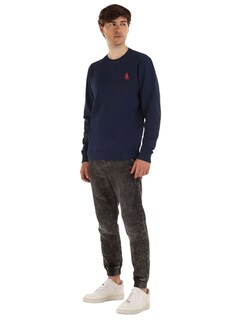 Foto 2 | Foto 2 | Sudadera Azul Marino Marinity 100% Algodón Cuello Redondo