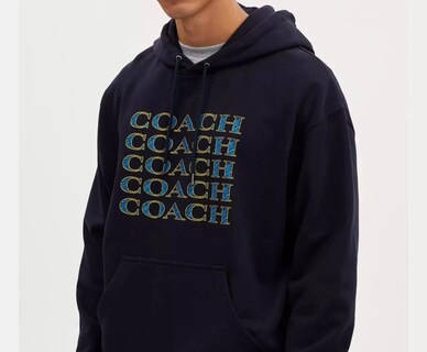 Foto 2 | Foto 2 | Sudadera Coach Con Capucha Hoodie Cm828 Logo - Original
