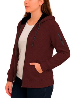 Foto 2 | Foto 2 | Sudadera Mujer Shendy Vendy Con Capucha Afelpada Casual Vino Chica