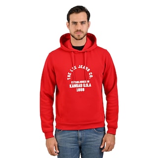 Foto 1 | Foto 1 | Hoodie Con Gorro Marca Lee Para Hombre En Color Rojo.