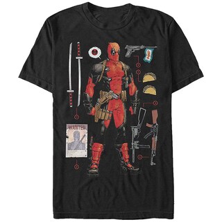 Foto 1 | Foto 1 | Camiseta Rockinstone Numerated Items Deadpool 100% Algodón - Venta Internacional.