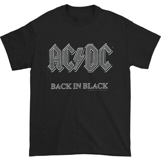 Foto 1 | Foto 1 | Camiseta Rockinstone Ac/dc Back En Negro 100% Algodón - Venta Internacional.