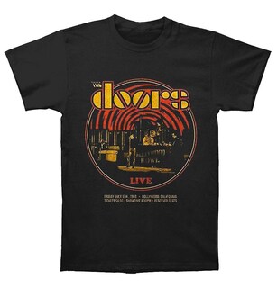 Foto 1 | Foto 1 | Camiseta Rockinstone The Doors Live 68 Retro Circle Negra - Venta Internacional.