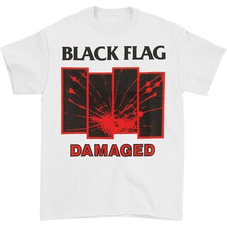 Foto 1 | Foto 1 | Camiseta Rockinstone Black Flag Damaged White De Algodón De 180 G/m² - Venta Internacional.