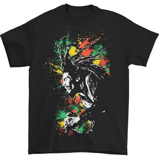 Foto 1 | Foto 1 | Camiseta Rockinstone Bob Marley Splatter 180 G/m², 100% Algodón - Venta Internacional.