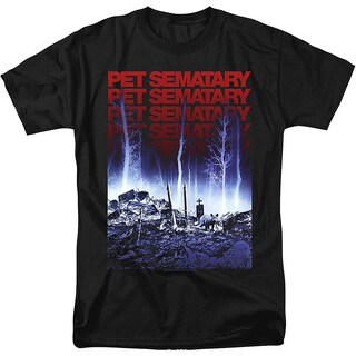 Foto 1 | Foto 1 | Camiseta Unisex Con Logotipo Repetido De Rockinstone Pet Sematary - Venta Internacional.