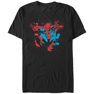 Foto 1 | Foto 1 | Camiseta Rockinstone Paint Splatter Spider-man 100% Algodón - Venta Internacional.