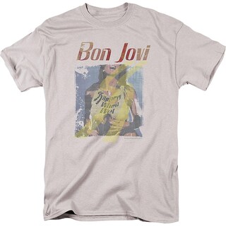 Foto 1 | Foto 1 | Camiseta Rockinstone Desgastada, Resbaladiza Cuando Está Mojada Bon Jovi - Venta Internacional.