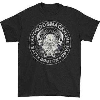 Foto 1 | Foto 1 | Camiseta Rockinstone Godsmack Live Fast Live Hard Para Hombre - Venta Internacional.