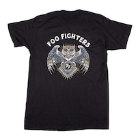 Camiseta Rockinstone Foo Fighters Owl 100% Algodón - Venta Internacional.