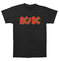 Camiseta Rockinstone Acdc Logo Negra 100% Algodón - Venta Internacional.