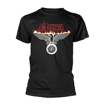 Camiseta Rockinstone Saxon Wheels Of Steel 180 G/m², 100% Algodón - Venta Internacional.