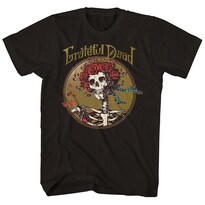 Camiseta Rockinstone Con Estampado De Calaveras Y Rosas De Grateful Dead Bertha - Venta Internacional.