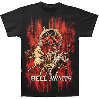 Foto 1 | Foto 1 | Camiseta Rockinstone Slayer Hell Awaits Blood Print - Venta Internacional.