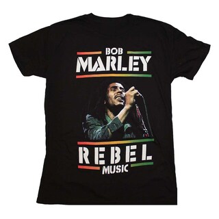 Foto 1 | Foto 1 | Camiseta Rockinstone Bob Marley Rebel Music 180 G/m² 100% Algodón - Venta Internacional.